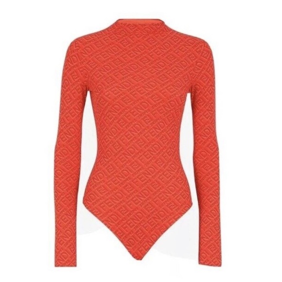 Fendi Tops - Fendi x Skims smoked neck long sleeves bodysuit XS